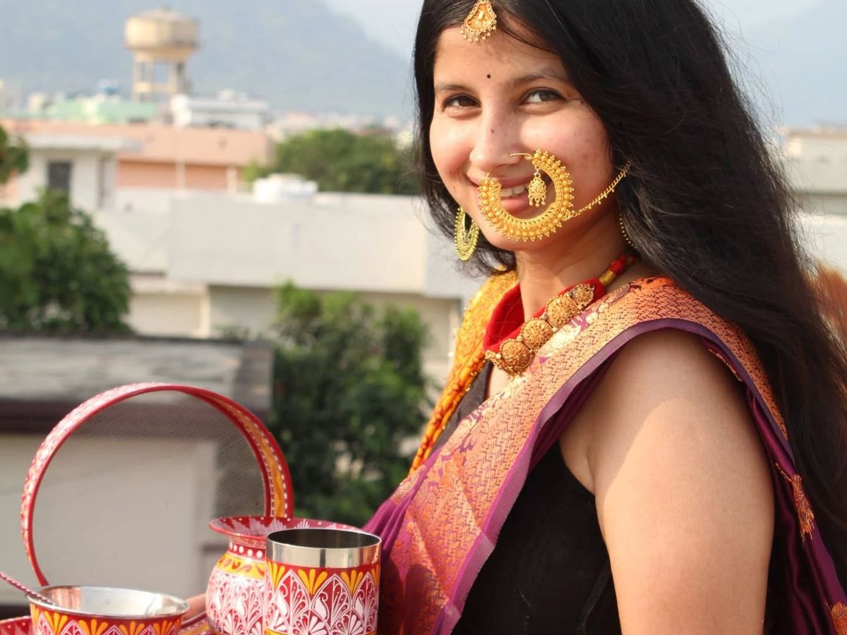 different-rituals-same-love-explore-how-karva-chauth-is-celebrated-across-india Madhya Pradesh: Simplicity with Strong Cultural Roots (Image Credit: Pinterest) - Photo Gallery