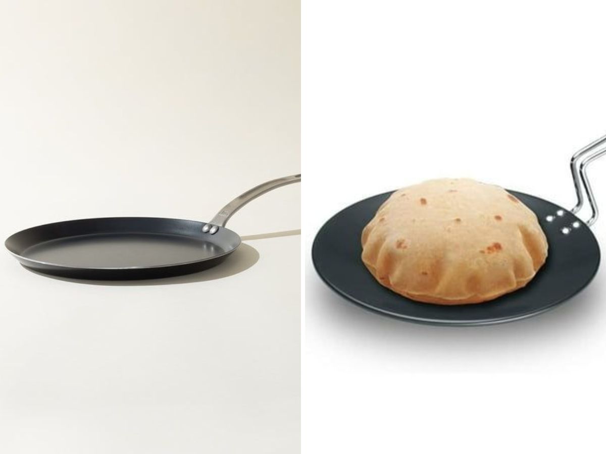 know-how-indian-kitchen-tools-are-ergonomically-designed-kadhai-tawa-chimt Tawa (Griddle)(Image Credit-Pinterest) - Photo Gallery