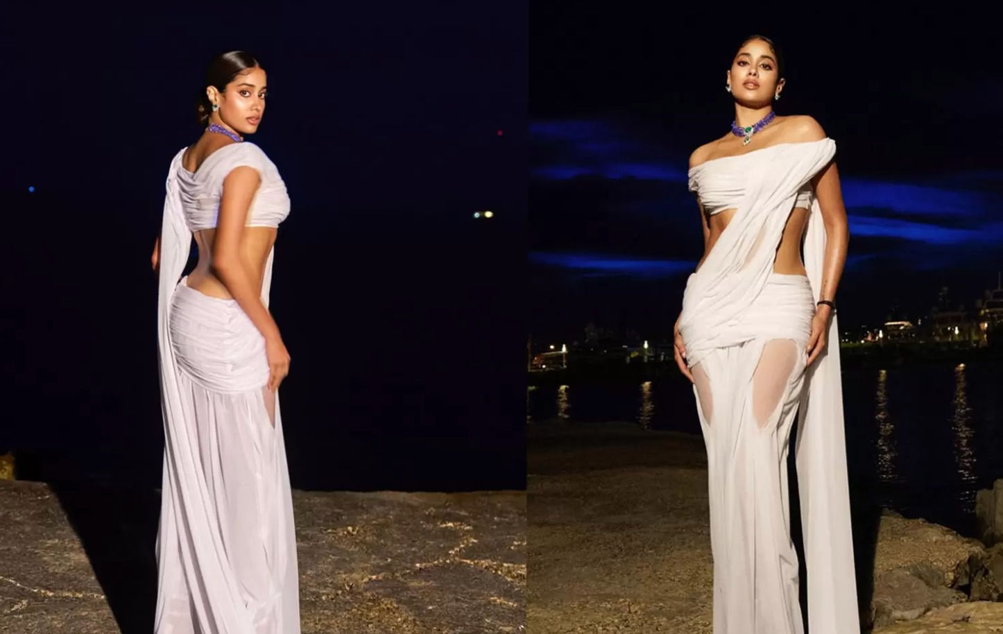 Janhvi Kapoor Wears A Drenched Saree For Her Photoshoot ‘Wet Look’.