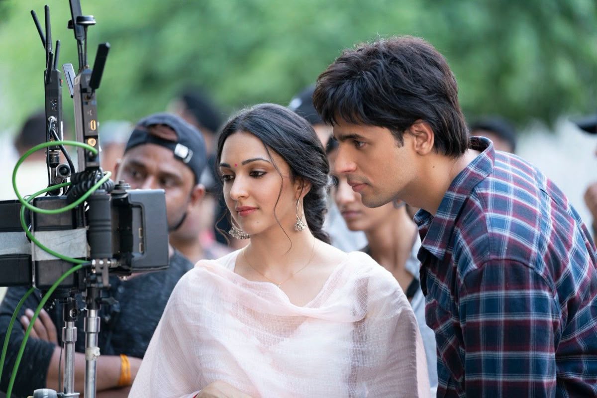 Kiara and Sidharth on the sets of Shershaah
