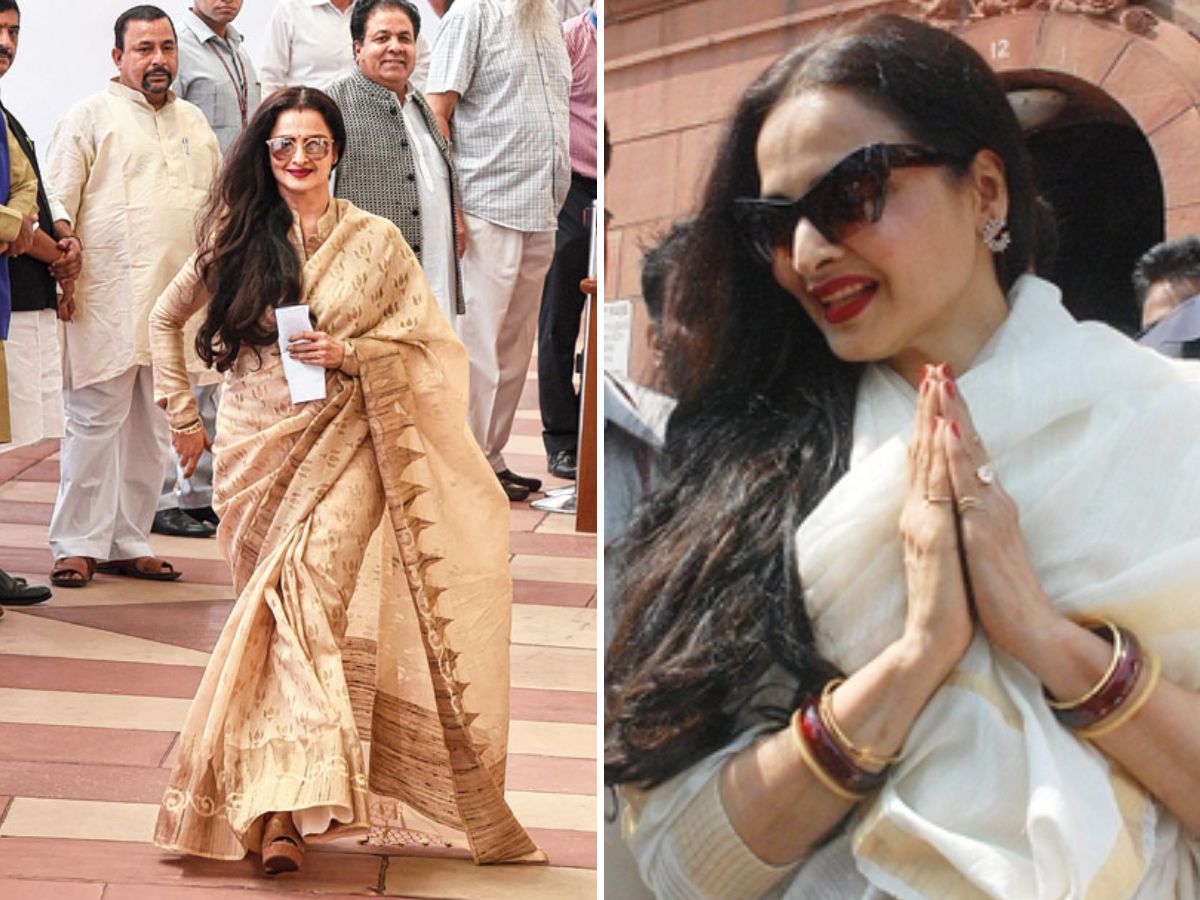 in-pics-from-pm-narendra-modi-to-shashi-tharoor-11-leaders-who-took-style-seriously-in-indian-parliament Rekha – Rare Yet Radiant - Photo Gallery