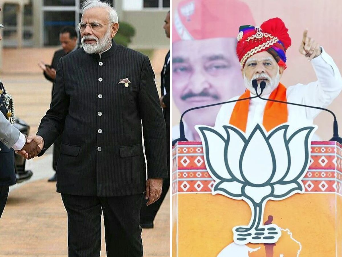 in-pics-from-pm-narendra-modi-to-shashi-tharoor-11-leaders-who-took-style-seriously-in-indian-parliament PM Narendra Modi – The Master of Symbolic Style(Image Credit- Pinterest) - Photo Gallery