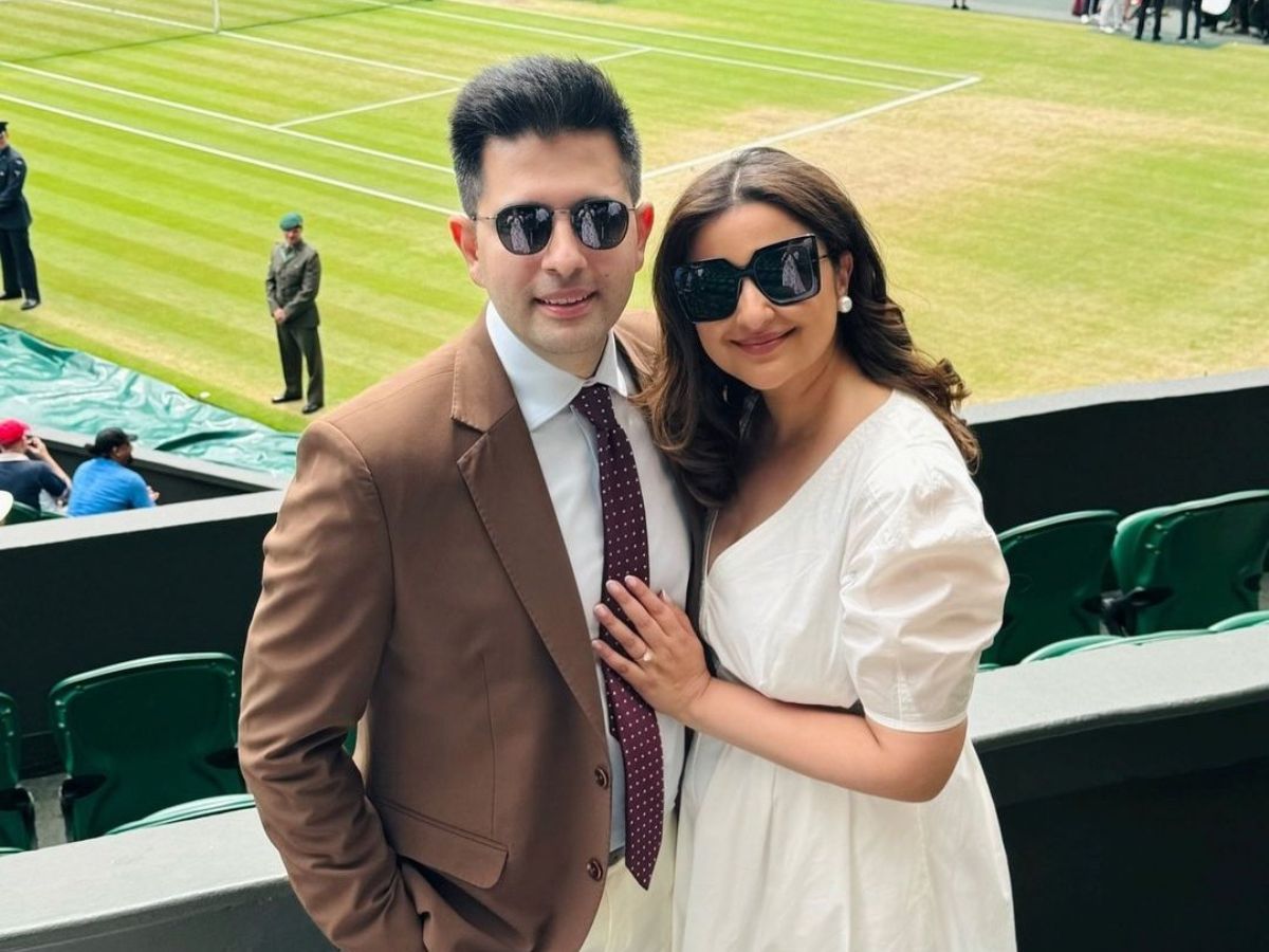 Actor Parineeti Chopra and husband Raghav Chadha made a stylish appearance at Wimbledon 2024. - Photo Gallery