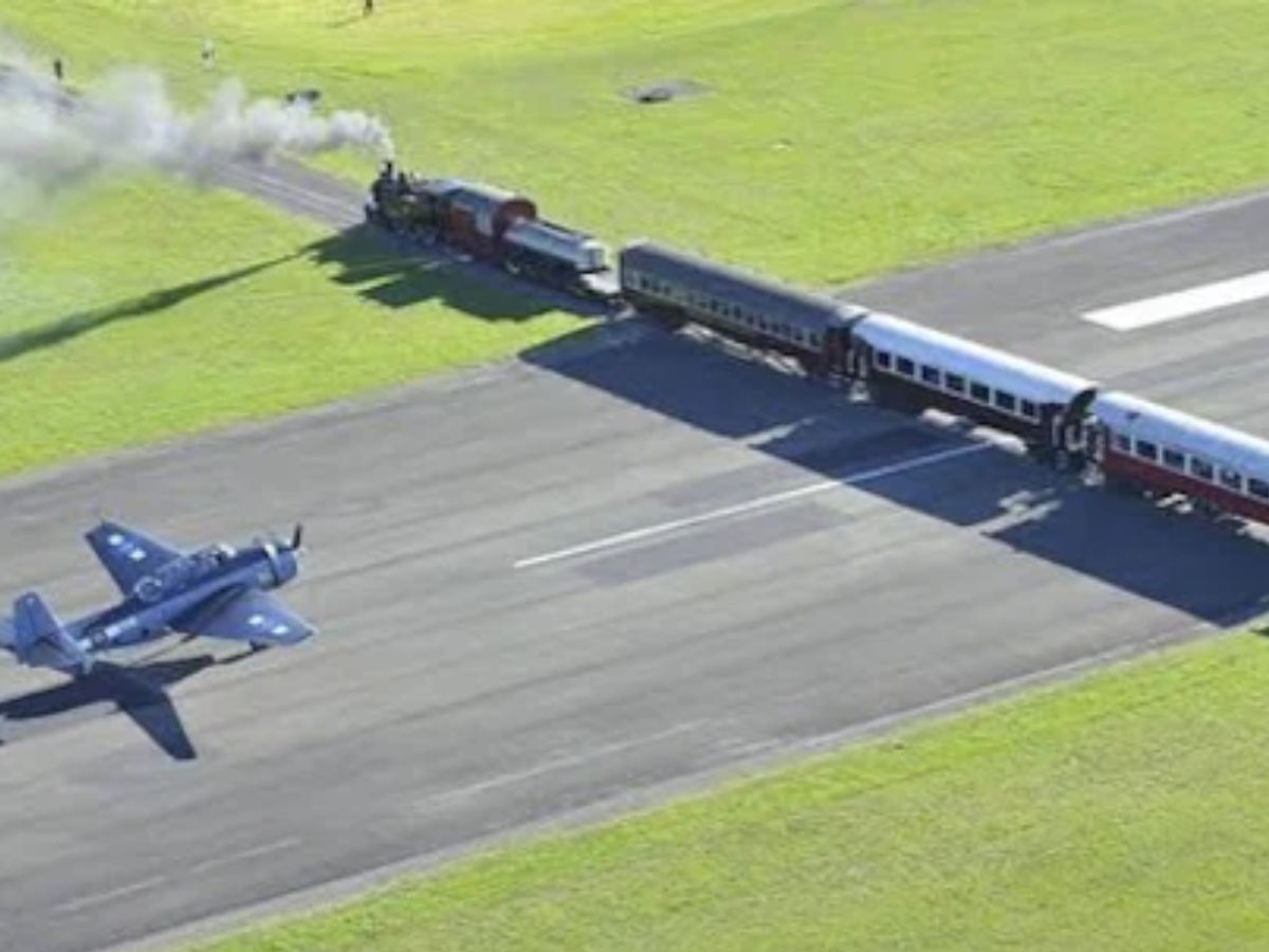 World’s Only Airport Where Trains and Planes Share the Same Runway - Photo Gallery